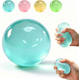 Clear Blue Coconut Oil Stress Ball, Slow Rising Non-Sticky Squishy Squeeze Ball, Soft Sensory Fidget Toy for Stress Relief, Relaxation and Focus In Australia - Darrahopens