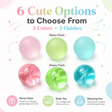 Clear Green Coconut Oil Stress Ball, Slow Rising Non-Sticky Squishy Squeeze Ball, Soft Sensory Fidget Toy for Stress Relief, Relaxation and Focus
