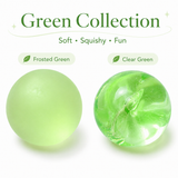 Frosted Blue Coconut Oil Stress Ball, Slow Rising Non-Sticky Squishy Squeeze Ball, Soft Sensory Fidget Toy for Stress Relief, Relaxation and Focus