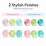 Frosted Green Coconut Oil Stress Ball, Slow Rising Non-Sticky Squishy Squeeze Ball, Soft Sensory Fidget Toy for Stress Relief, Relaxation and Focus