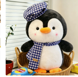 23cm Blue Grid Cute Penguin Plush Toy with Hat, Plush Animal Doll, Cute Penguin Toy, Christmas Gift, Birthday Gift, Home Decoration In Australia - Darrahopens