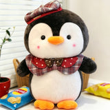 23cm red checkered cute penguin plush toy with hat, plush animal doll, cute penguin toy, Christmas gift, birthday gift, home decoration In Australia - Darrahopens