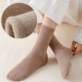 10 Pairs Black Thermal Mid-Calf Socks - Thick Fleece Lined Winter Socks, Heat Retention Cotton Socks for Men & Women, Cold Weather Cozy Wear In Australia - Darrahopens