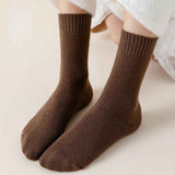 10 Pairs White Thermal Mid-Calf Socks Thermal Mid-Calf Socks - Thick Fleece Lined Winter Socks, Heat Retention Cotton Socks for Men & Women, Cold Weather Cozy Wear In Australia - Darrahopens
