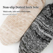 2-Pair Pack of Extra Thick Knitted Slippers and Socks for Winter, Fluffy Cashmere Warm Floor Socks, Non-Slip Comfortable and Warm Indoor Socks, Unisex (Mixed Black + Mixed White) In Australia - Darrahopens