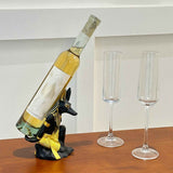Ancient Egyptian Anubis Wine Rack - Creative Resin Craft Wine Bottle Holder, Home Bar Cabinet Decoration