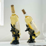 Ancient Egyptian Anubis Wine Rack - Creative Resin Craft Wine Bottle Holder, Home Bar Cabinet Decoration