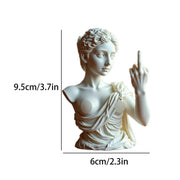 Rebellious Venus Statue Modern Resin Sculpture of Aphrodite Giving the Middle Finger Edgy Home Decor, Bold Art Piece for Living Room, Office, or Bar Unique Gift for Art Lovers(Model C)