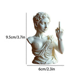 Rebellious Venus Statue Modern Resin Sculpture of Aphrodite Giving the Middle Finger Edgy Home Decor, Bold Art Piece for Living Room, Office, or Bar Unique Gift for Art Lovers(Model F)