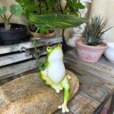 Creative Umbrella Frog Resin Figurine - Outdoor Patio Garden Balcony Decor, Aquarium Micro Landscape Craft
