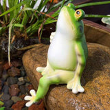 Creative Umbrella Frog Resin Figurine - Outdoor Patio Garden Balcony Decor, Aquarium Micro Landscape Craft