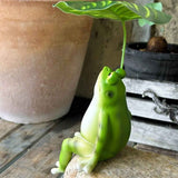 Creative Umbrella Frog Resin Figurine - Outdoor Patio Garden Balcony Decor, Aquarium Micro Landscape Craft