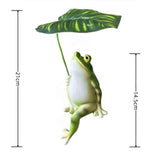 Creative Umbrella Frog Resin Figurine - Outdoor Patio Garden Balcony Decor, Aquarium Micro Landscape Craft
