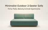 Nordic Minimalist Outdoor 2-Seater Fabric Sofa