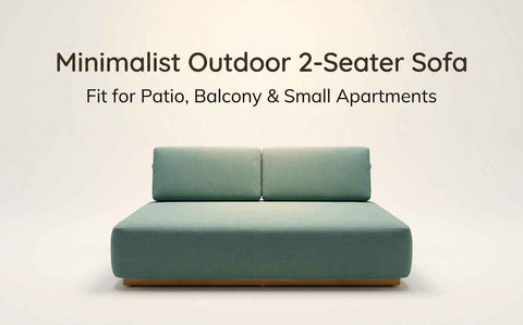 Nordic Minimalist Outdoor 2-Seater Fabric Sofa