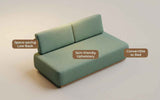 Nordic Minimalist Outdoor 2-Seater Fabric Sofa