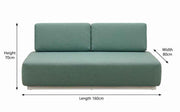 Nordic Minimalist Outdoor 2-Seater Fabric Sofa