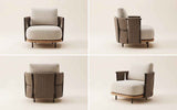 Woven Armrest Single Outdoor Sofa