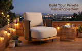Woven Armrest Single Outdoor Sofa