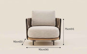 Woven Armrest Single Outdoor Sofa