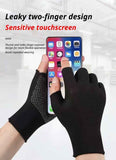 10-Pairs Nylon Work Gloves-Black Half Finger
