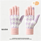 2-Pack Women Touchscreen Knitted Gloves-NT30107 Cherry-Blossom-Pink