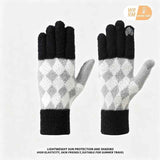 2-Pack Women Warm Touchscreen Knitted Gloves-NT30107 Black