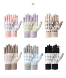 2-Pack Women Warm Touchscreen Knitted Gloves-NT30107 Black