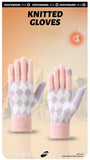2-Pack Women Warm Touchscreen Knitted Gloves-NT30107 Black
