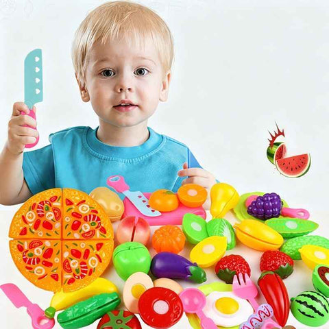 22-Piece Fruit And Veggie Cutting Toy Set With Pizza (Random Assorted)