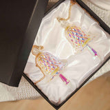 2Pcs Colorful Crystal Glass Wind Chime Hanging Decor