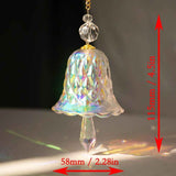 2Pcs Colorful Crystal Glass Wind Chime Hanging Decor