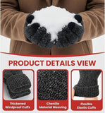 3-Pairs Double Layer Chenille Black