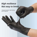 300Pcs Heavy-Duty Black Disposable Nitrile Gloves-Extra Large