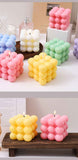 3Pcs Light pink Rubik's Cube Scented Candle Home Decor Ornaments