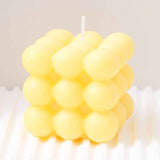 3Pcs yellow Rubik's Cube Scented Candle Home Decor Ornaments