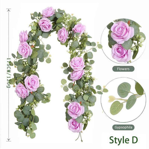 Artificial Eucalyptus Vine purple