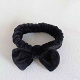 Autumn/Winter Plush Bow Headband Gray