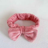 Autumn/Winter Plush Bow Headband Gray