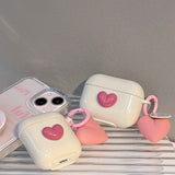 Beige shell + smiling heart pendant AirPods Pro 3