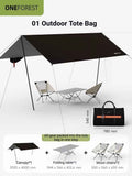 black Canopy Version-Canopy+Folding Table+2 Moon Chairs