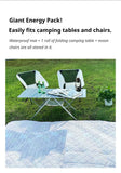 Black Ground Mat Version-Ground Mat+Folding Table+2 Moon Chairs