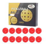 Durable Red Pickleballs 40-Holes 12-Pack (Color Box)