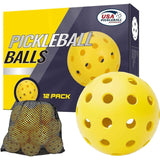 Durable Rose-Red Pickleballs 40-Holes 12-Pack (Color Box)