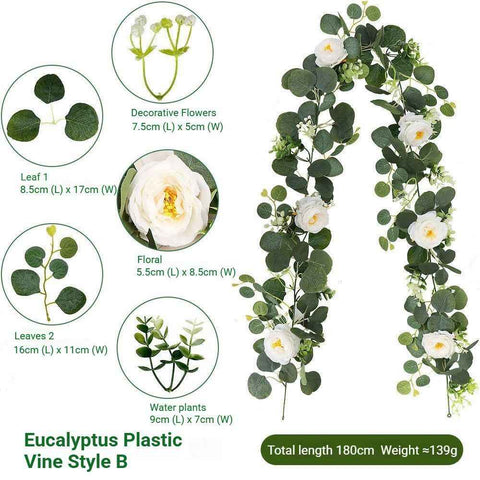 Eucalyptus with Flowers - 60 Heads