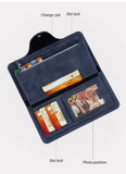 F309-12 Dark Brown Matte Long Wallet with Zipper and Magnet 2-Pack
