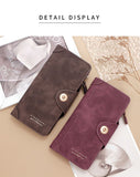 F309-12 Gray Matte Long Wallet with Zipper and Magnet 2-Pack