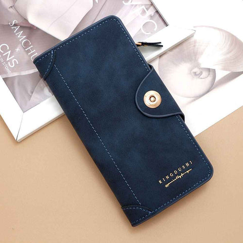 F309-12 Red Matte Long Wallet with Zipper and Magnet 2-Pack
