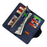 F309-12 Red Matte Long Wallet with Zipper and Magnet 2-Pack