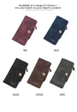 F309-12 Red Matte Long Wallet with Zipper and Magnet 2-Pack